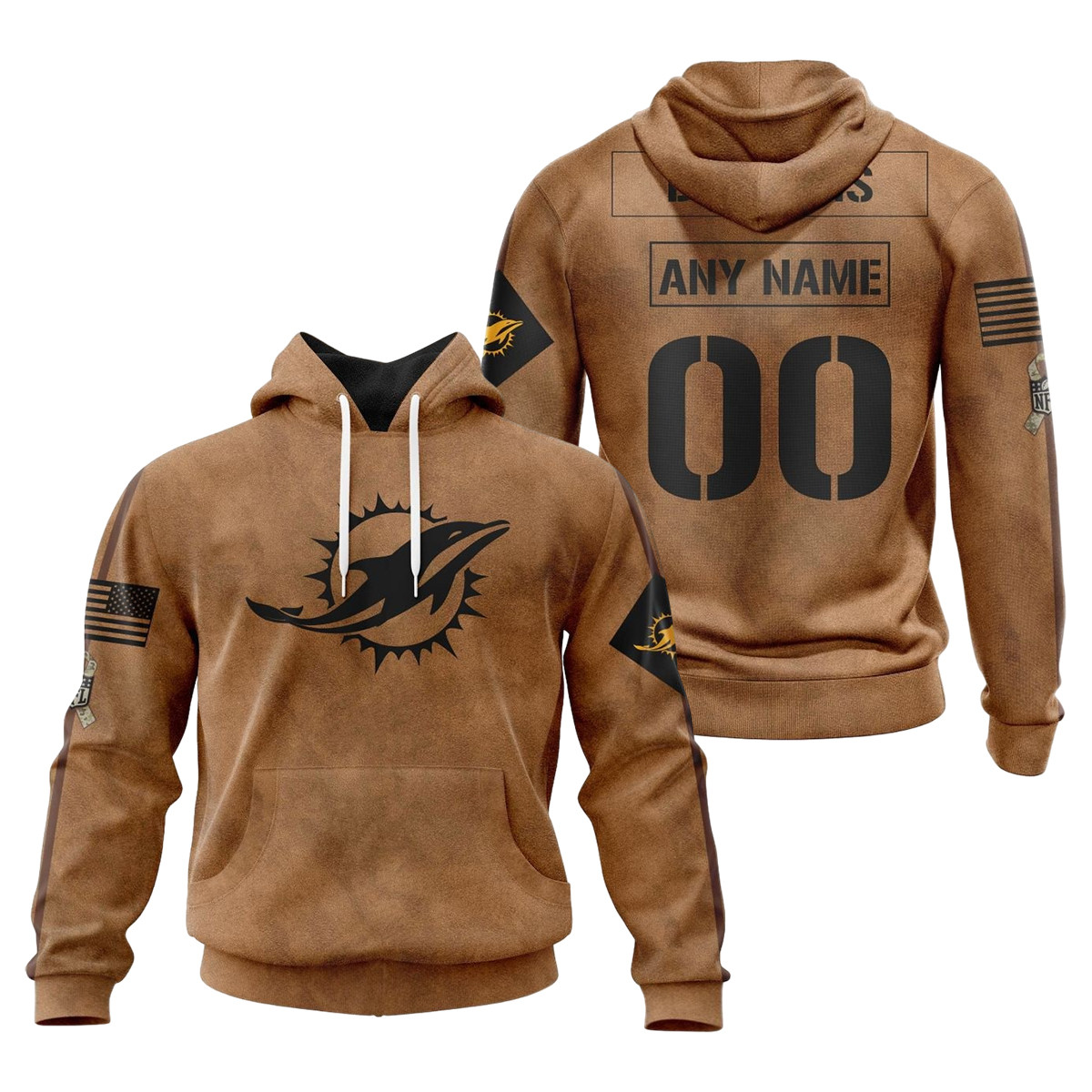 Miami Dolphins Salute To Service Club 3D printed Sweatshirt Hoodie Zipped Hoodie