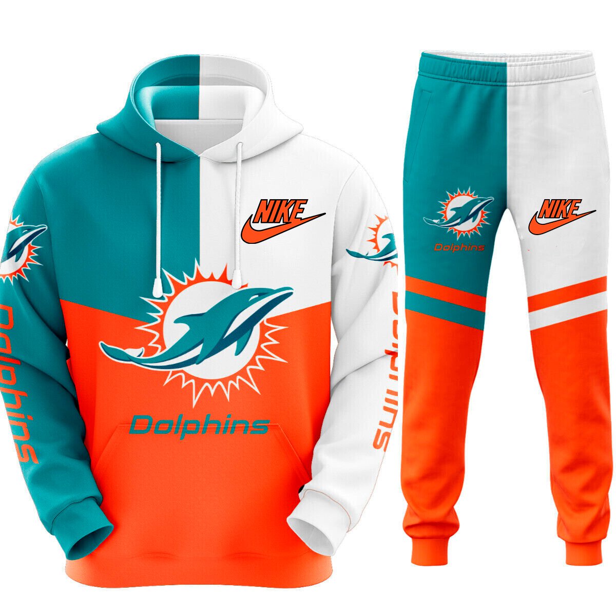 Miami Dolphins Superior NFL Team Sport Hoodie Tracksuit, NFL hoodie, NFL Joggers Gift For Sport Music Fans