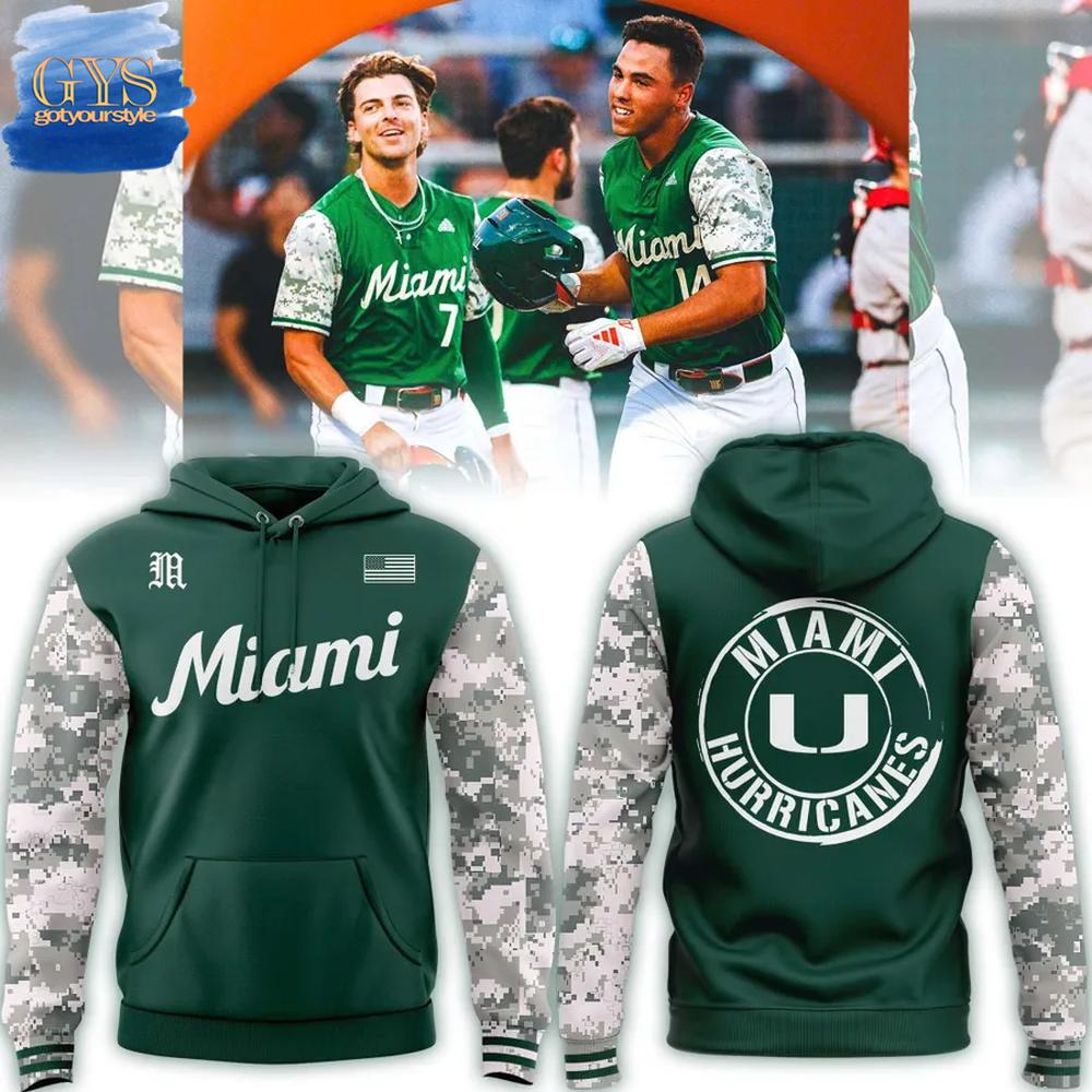 Miami Hurricanes 2025 Armed Forces Day Camo Hoodie Premium Merchandise