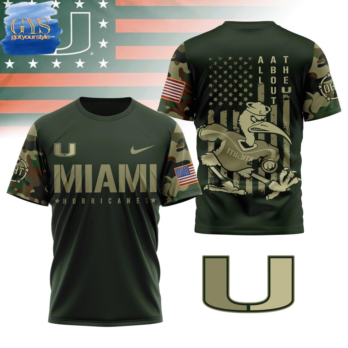 Miami Hurricanes All The About The U Camo Limited Edition T-Shirt Gift For Sport Music Fans