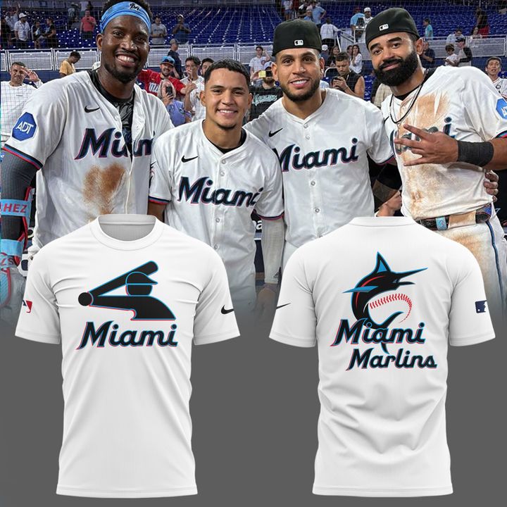 Miami Marlins Baseball Stickman T-Shirt Best Baseball Fatherâ€™s Day Gifts