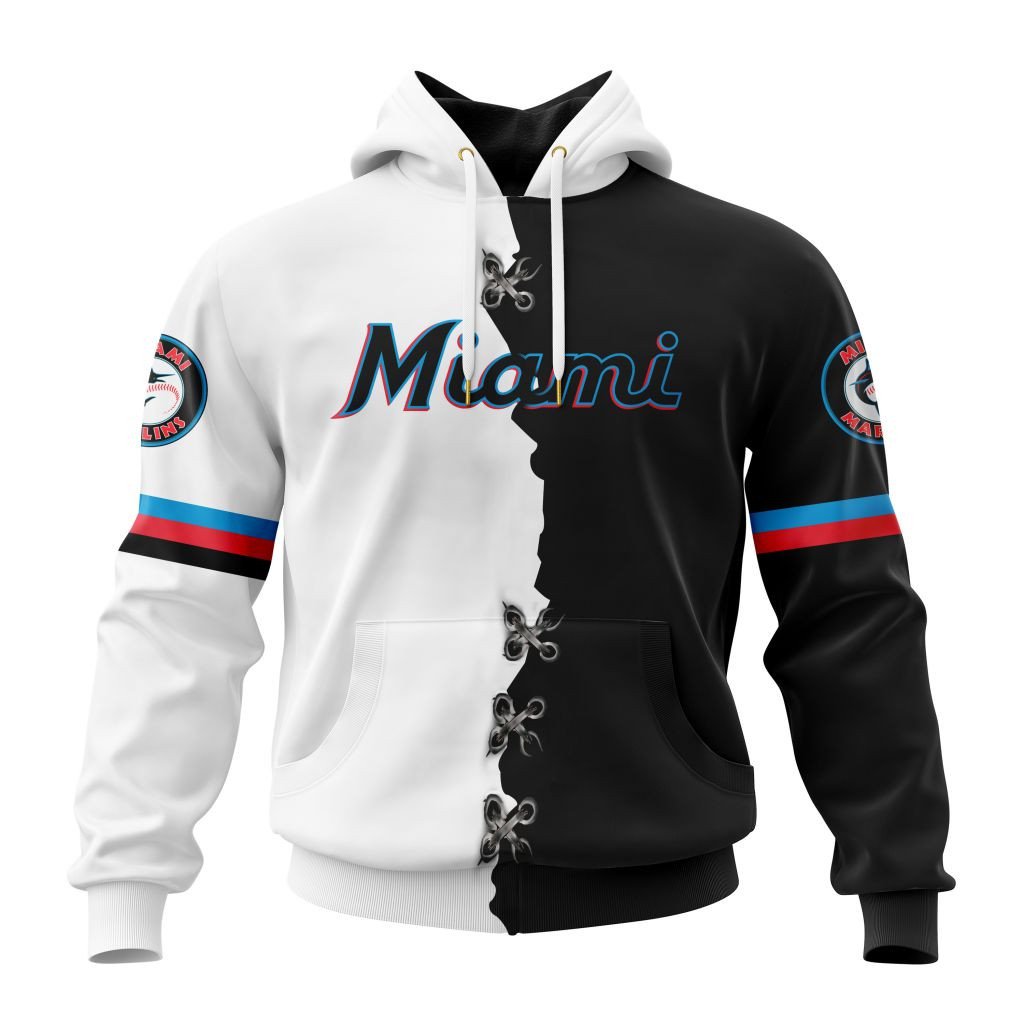 Miami Marlins Personalized Mix Jersey Design Hoodie