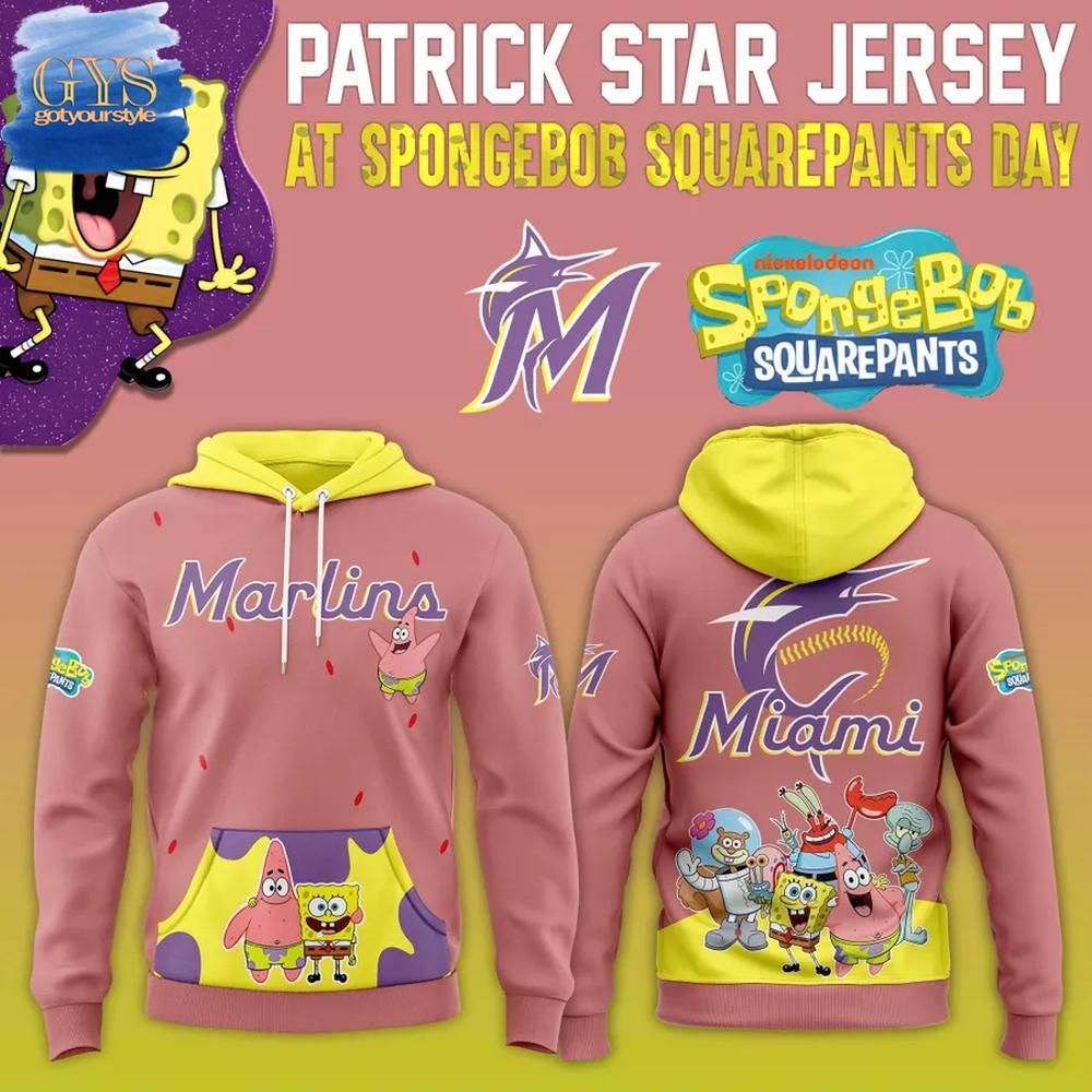 Miami Marlins SpongeBob SquarePants Day Limited Edition Hoodie Premium Merchandises