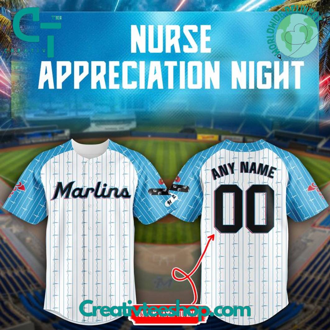 Miami Marlins x 2025 Nurse Appreciation Night Baseball Jersey