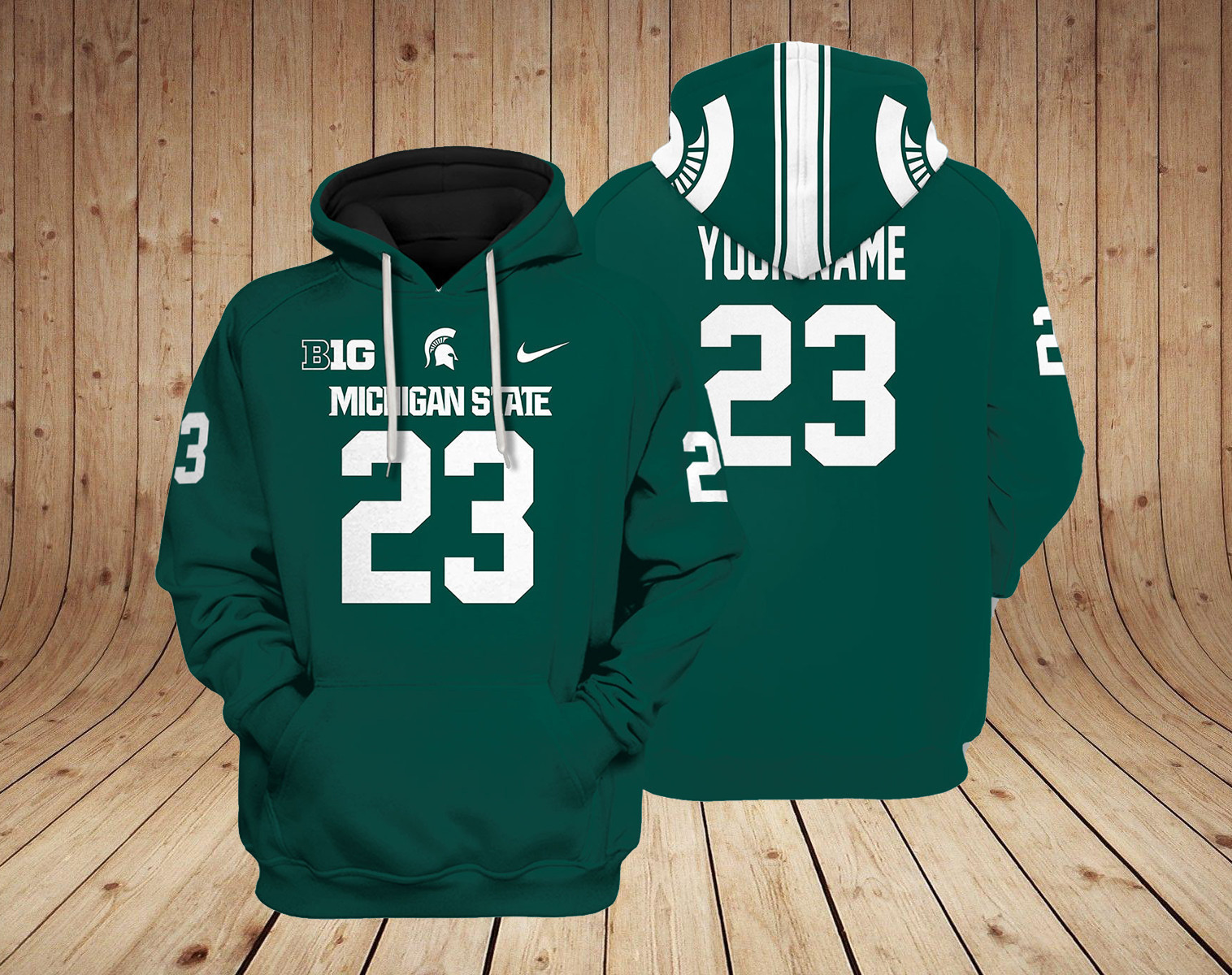Michigan State Spartans Football NCAA Custom 3D Hoodie PT19317
