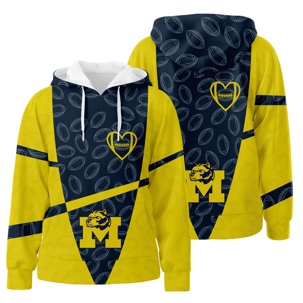 Michigan Wolverines 3D All Over Print Hoodie Zip-Up Hoodie