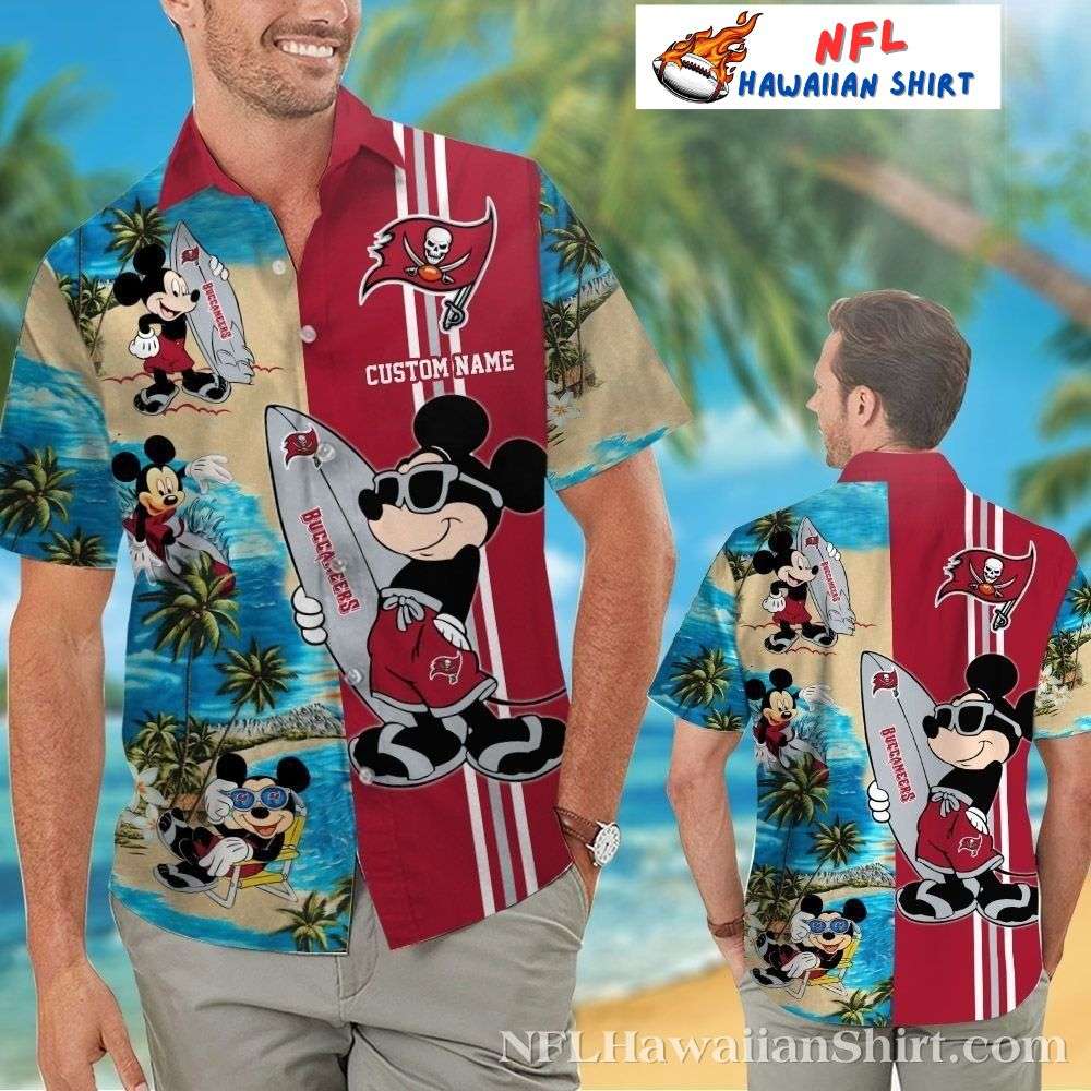 Mickey's Beach Vacation Tampa Bay Buccaneers Hawaiian Shirt Gift For Sport Music Fans