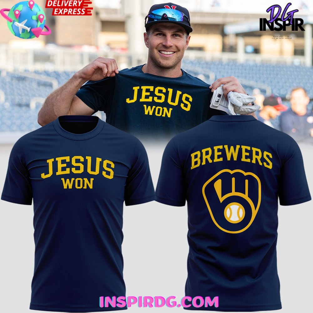Milwaukee Brewers Jesus Won 2025 T-Shirt Gift For Sport Music Fans
