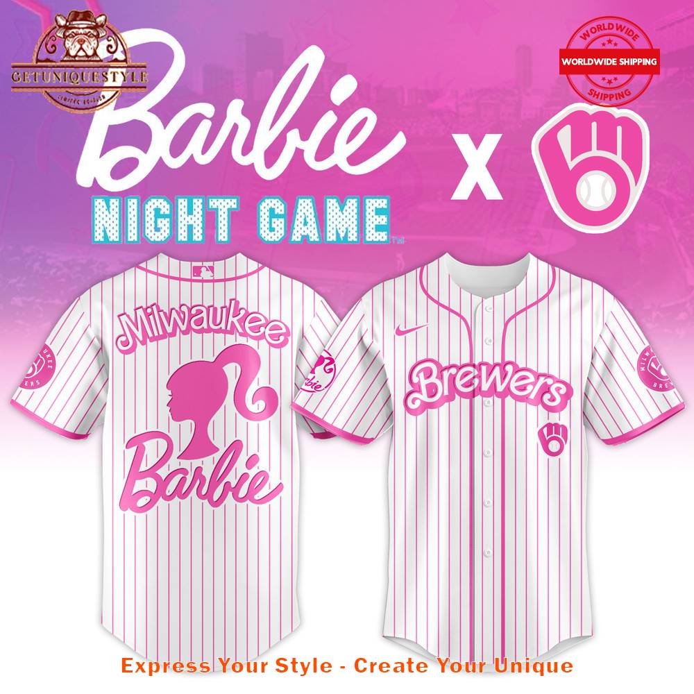 Milwaukee Brewers MLB x Barbie Night Game 2025 Jersey