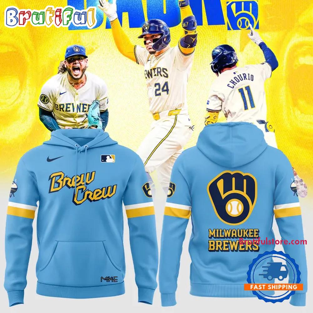Milwaukee Brewers Special New Blue City Connect Hoodie Gift For Sport Music Fans