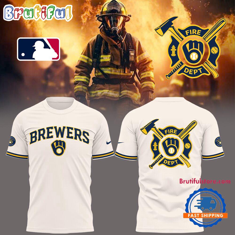 Milwaukee Brewers x Firefighter Appreciation Night Limited Edition T Shirt Gift For Sport Music Fans