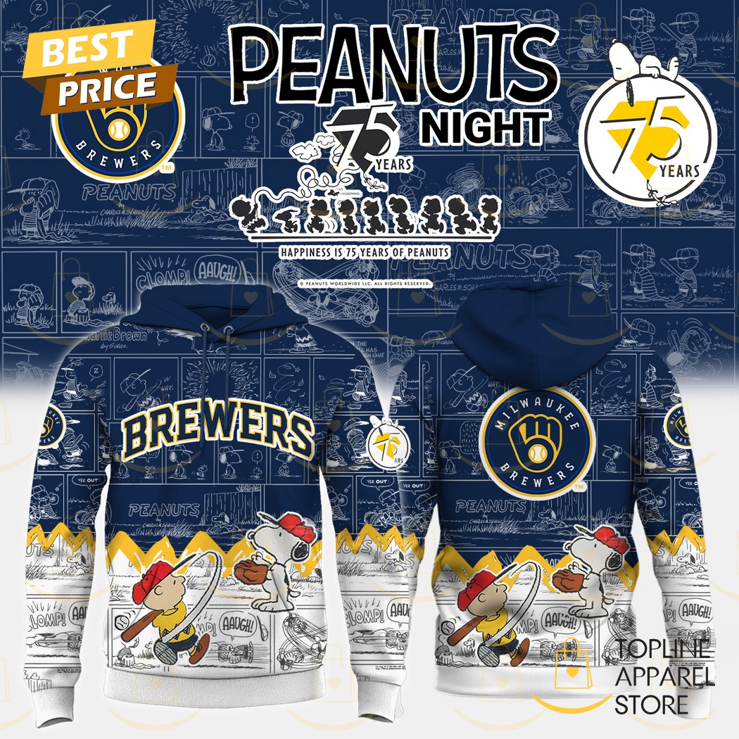Milwaukee Brewers x Peanuts Night 75 Years Hoodie Gift For Sport Music Fans