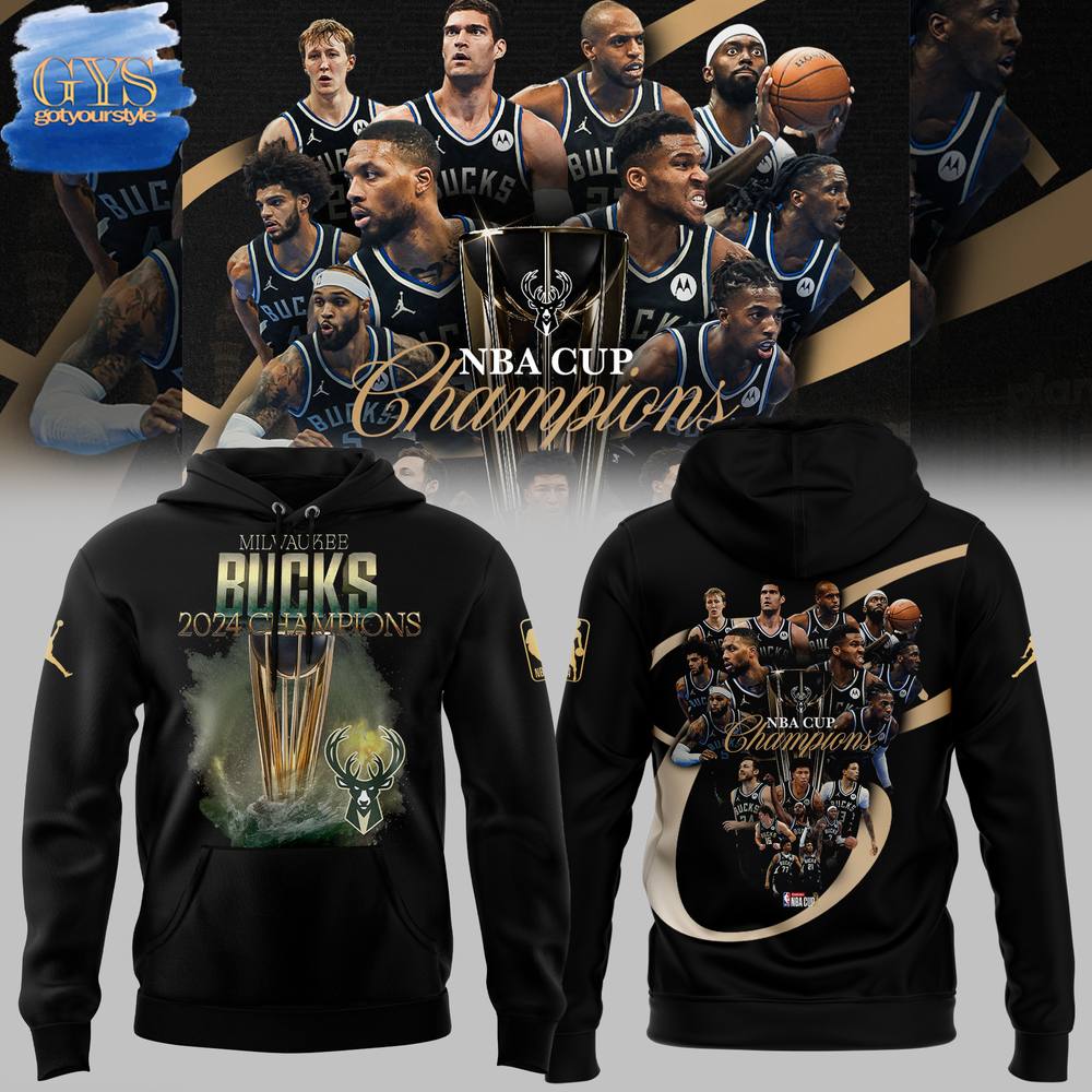 Milwaukee Bucks 2024 Champions NBA Cup Limited Edition Hoodie Gift For Sport Music Fans