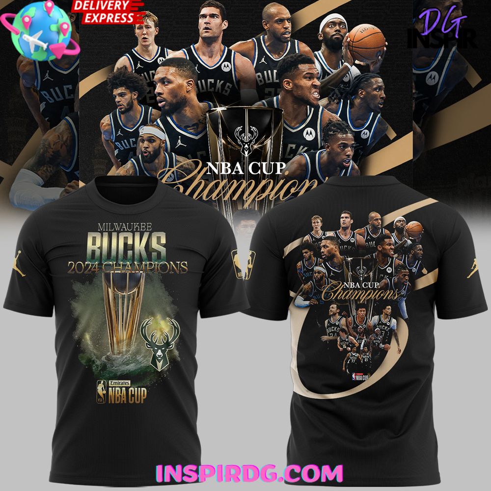 Milwaukee Bucks 2025 NBA CUP Champions T-Shirt Gift For Sport Music Fans
