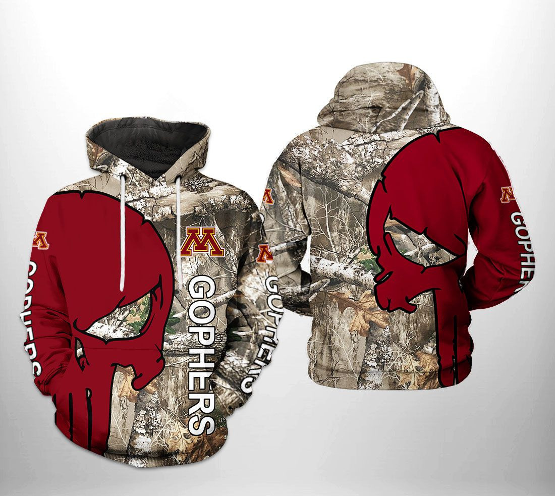 Minnesota Golden Gophers NCAA Camo Veteran Hunting Hoodie