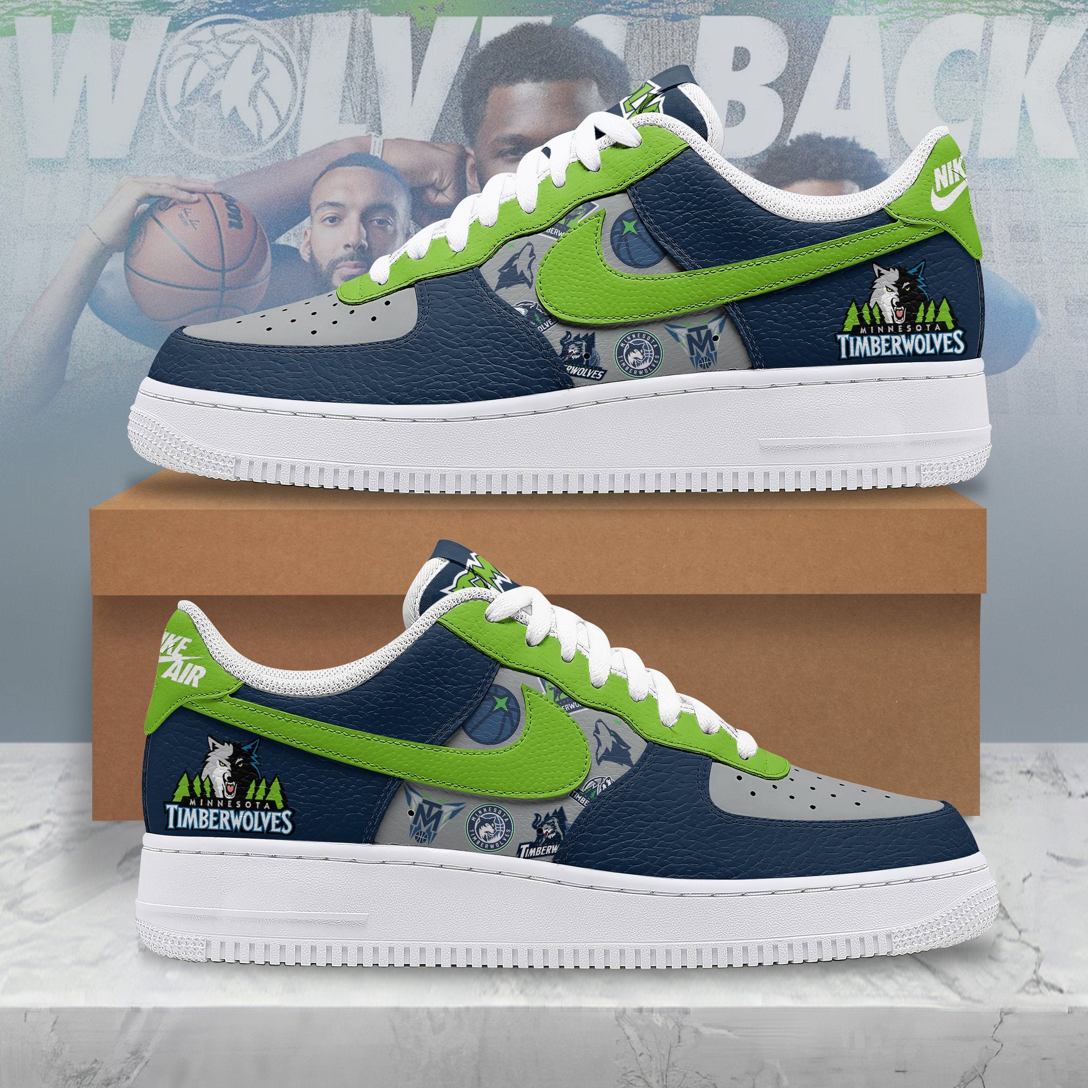 Minnesota Timberwolves Air Low-Top Sneakers Shoes For Men And Women