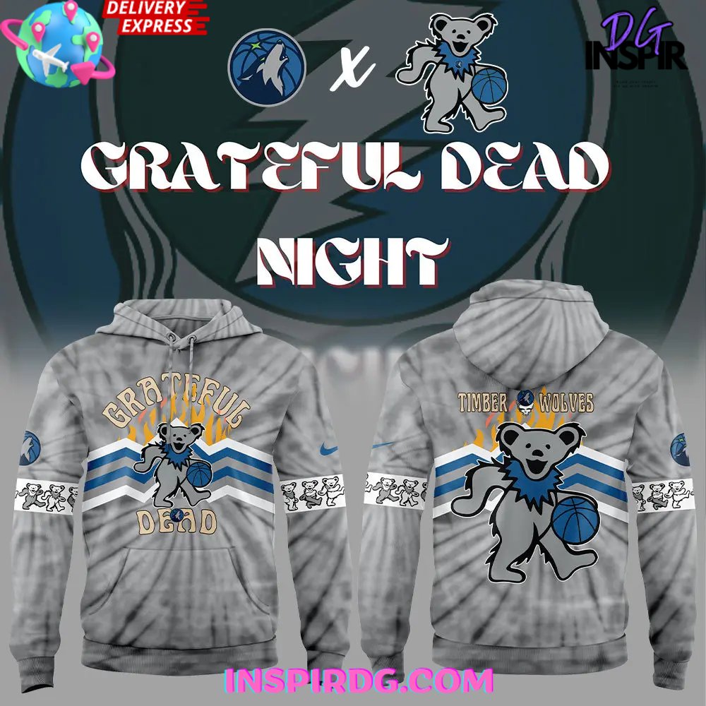 Minnesota Timberwolves x Grateful Dead Night Edition Hoodie Gift For Sport Music Fans