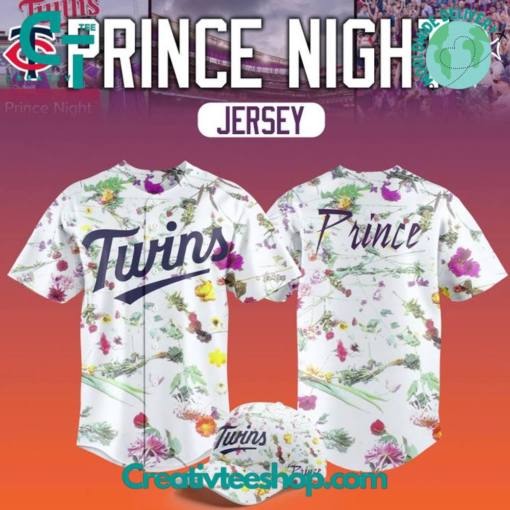 Minnesota Twins Prince Night 2025 Flower Special Baseball Jersey