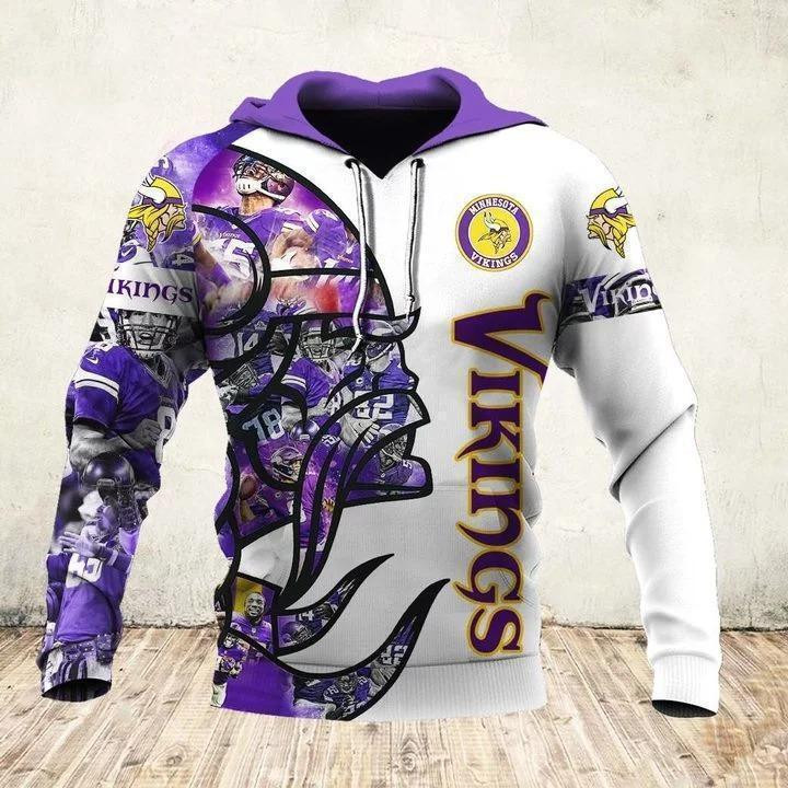Minnesota Viking Players Hoodie  Zip Hoodie Version 372