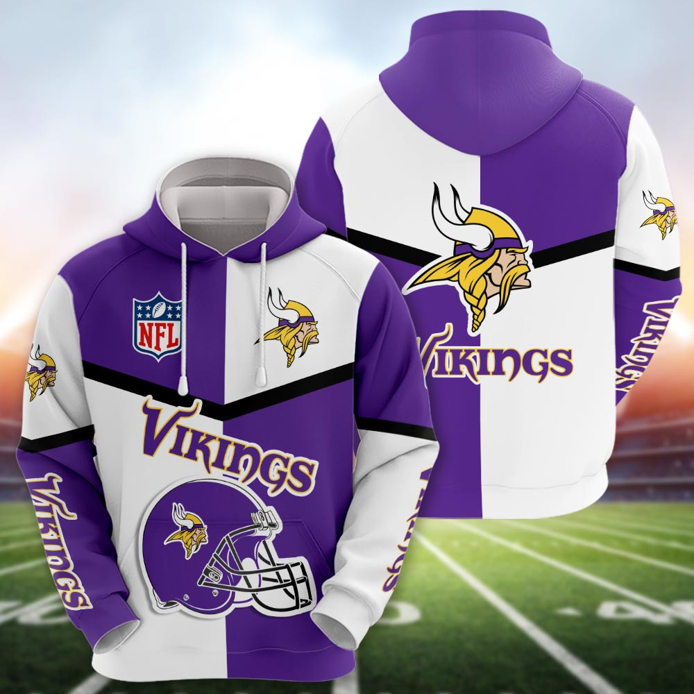 Minnesota Vikings 3D printed Sweatshirt Hoodie Zipped Hoodie