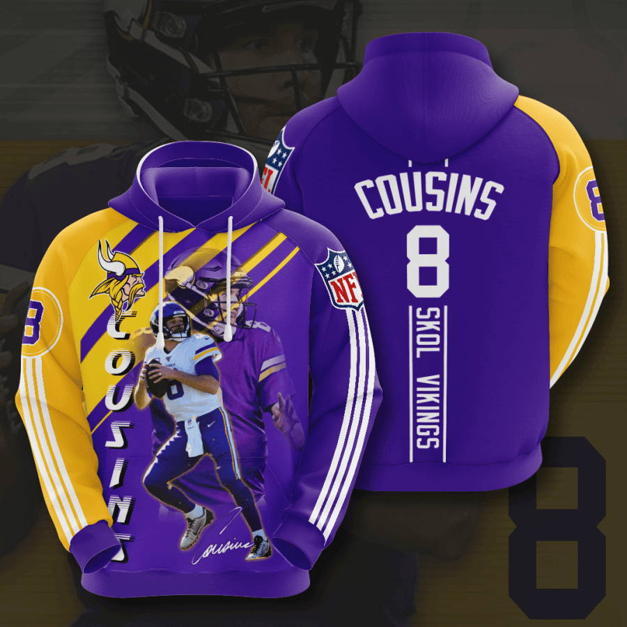 Minnesota Vikings Cousins 8 Hoodie Version 1761