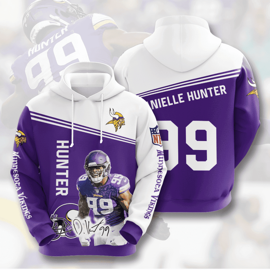 Minnesota Vikings Danielle Hunter 99 Hoodie  Zip Hoodie