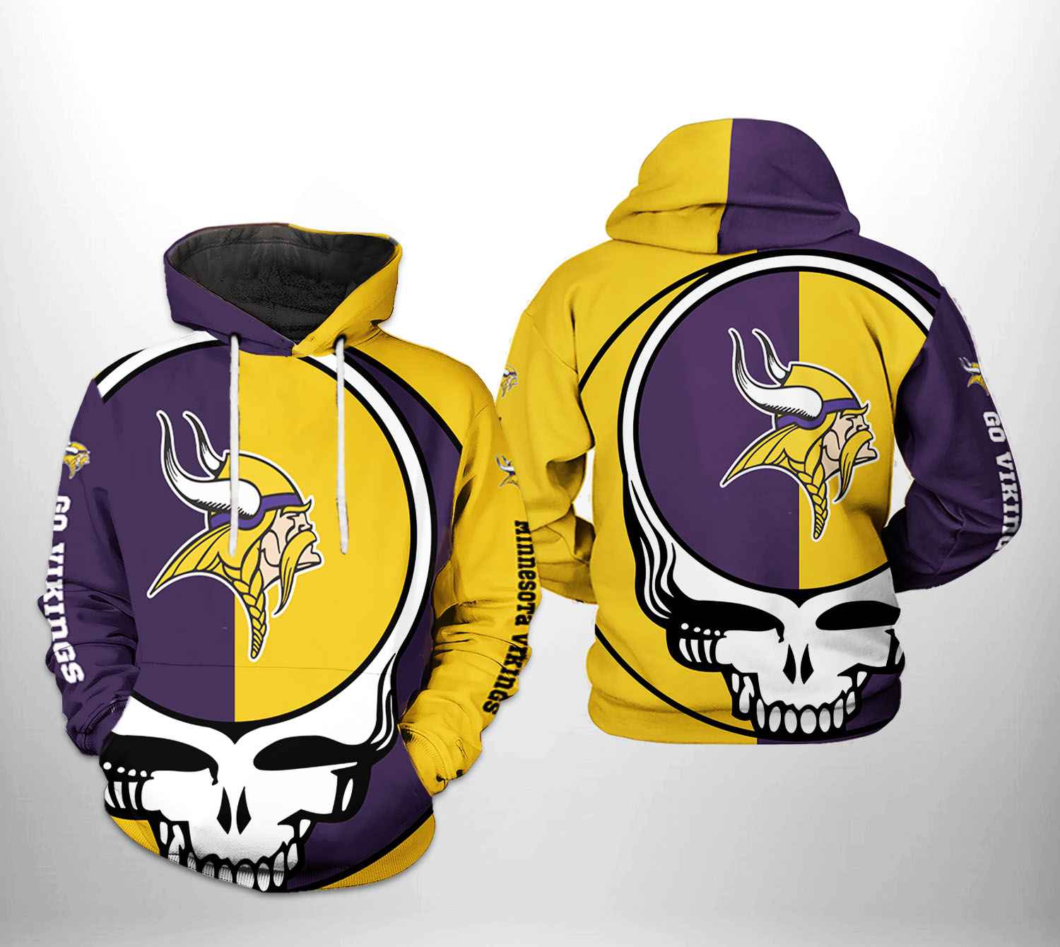 Minnesota Vikings Grateful Dead NFL Football Team Hoodie