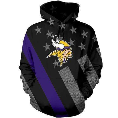 Minnesota Vikings Grey Star Hoodie Version 135