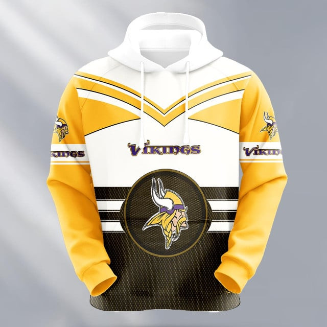 Minnesota Vikings Logo NFL 3D Hoodie Version 208