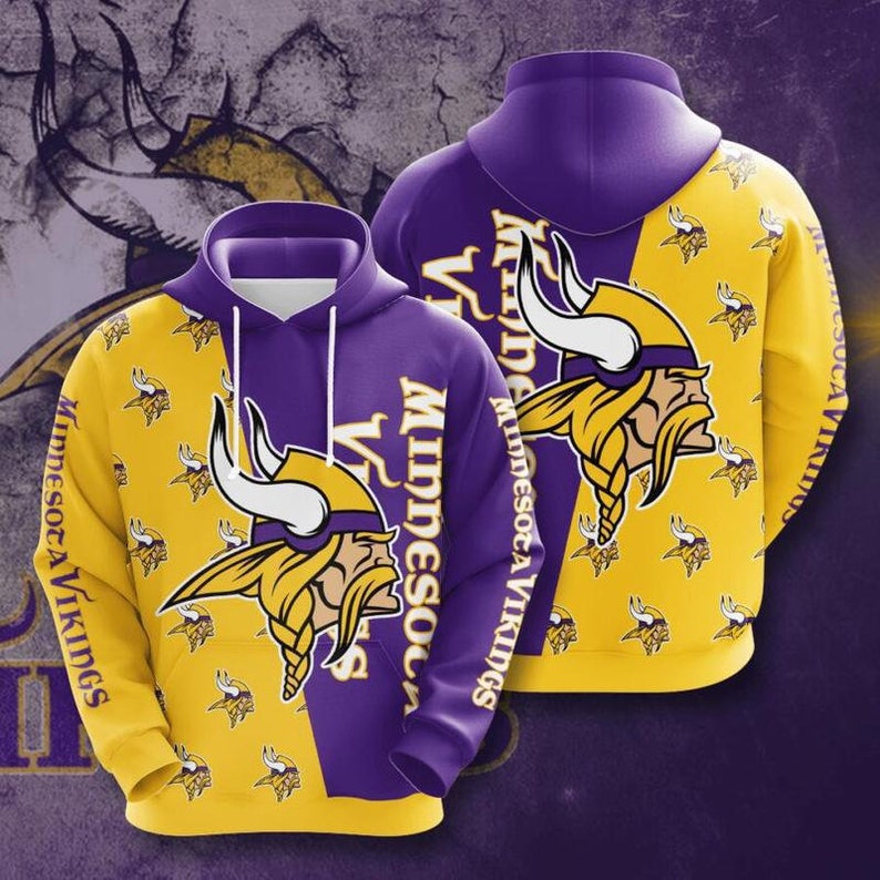 Minnesota Vikings Logo V4 NFL Football Team Hoodie