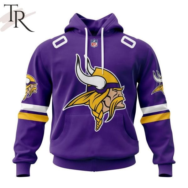 Minnesota Vikings Personalized Name And Number NFL 3D Hoodie Version 95