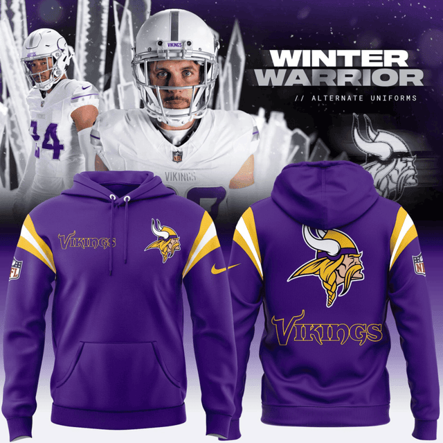 Minnesota Vikings Winter Warrior NFL 3D Hoodie Version 218