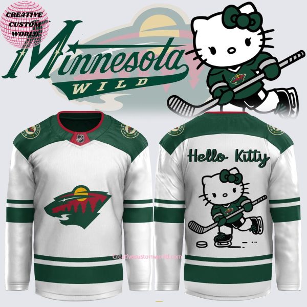 Minnesota Wild Hockey X Hello Kitty 2024 Hockey Jersey