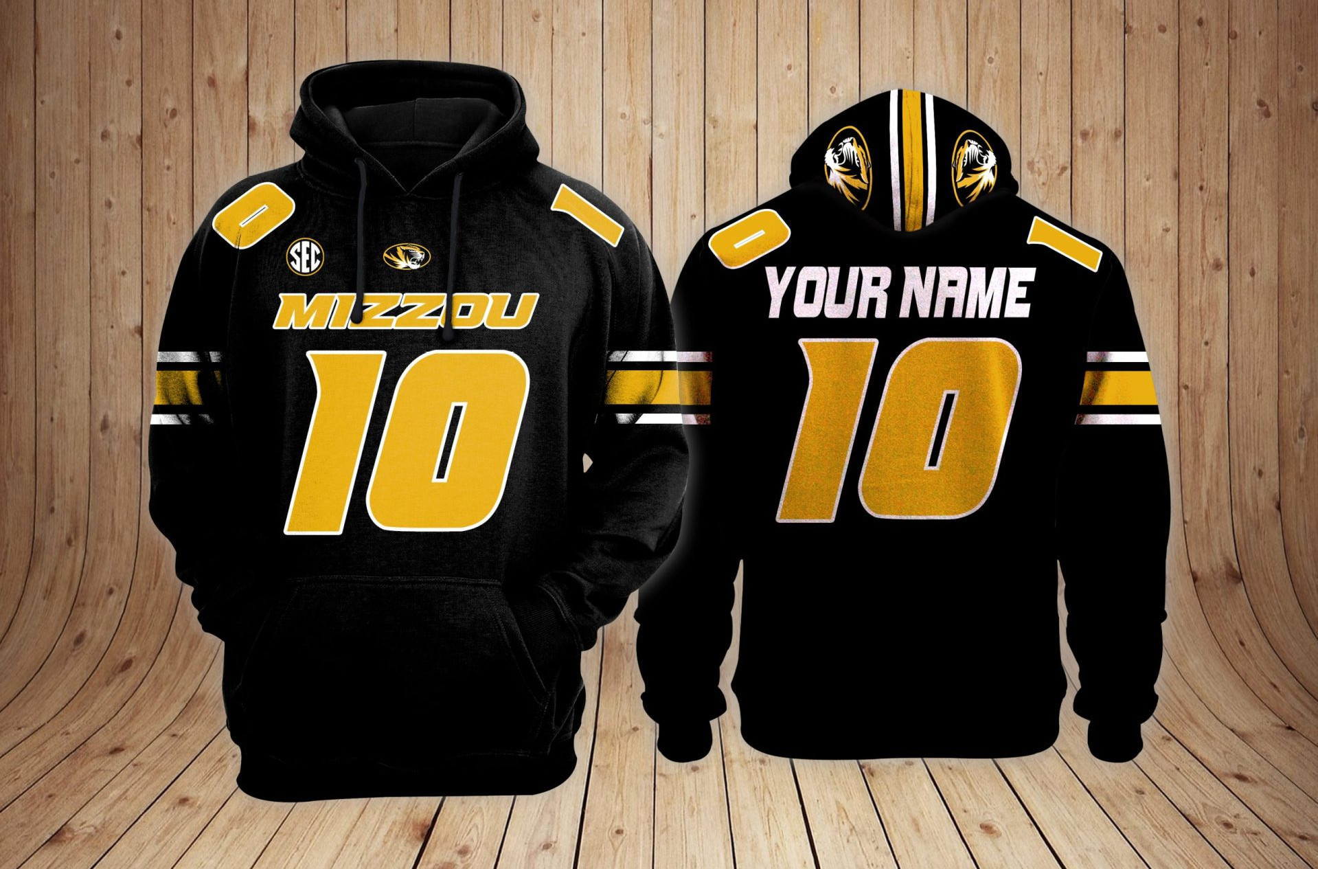 Missouri Tigers Football NCAA Custom 3D Hoodie PT24459