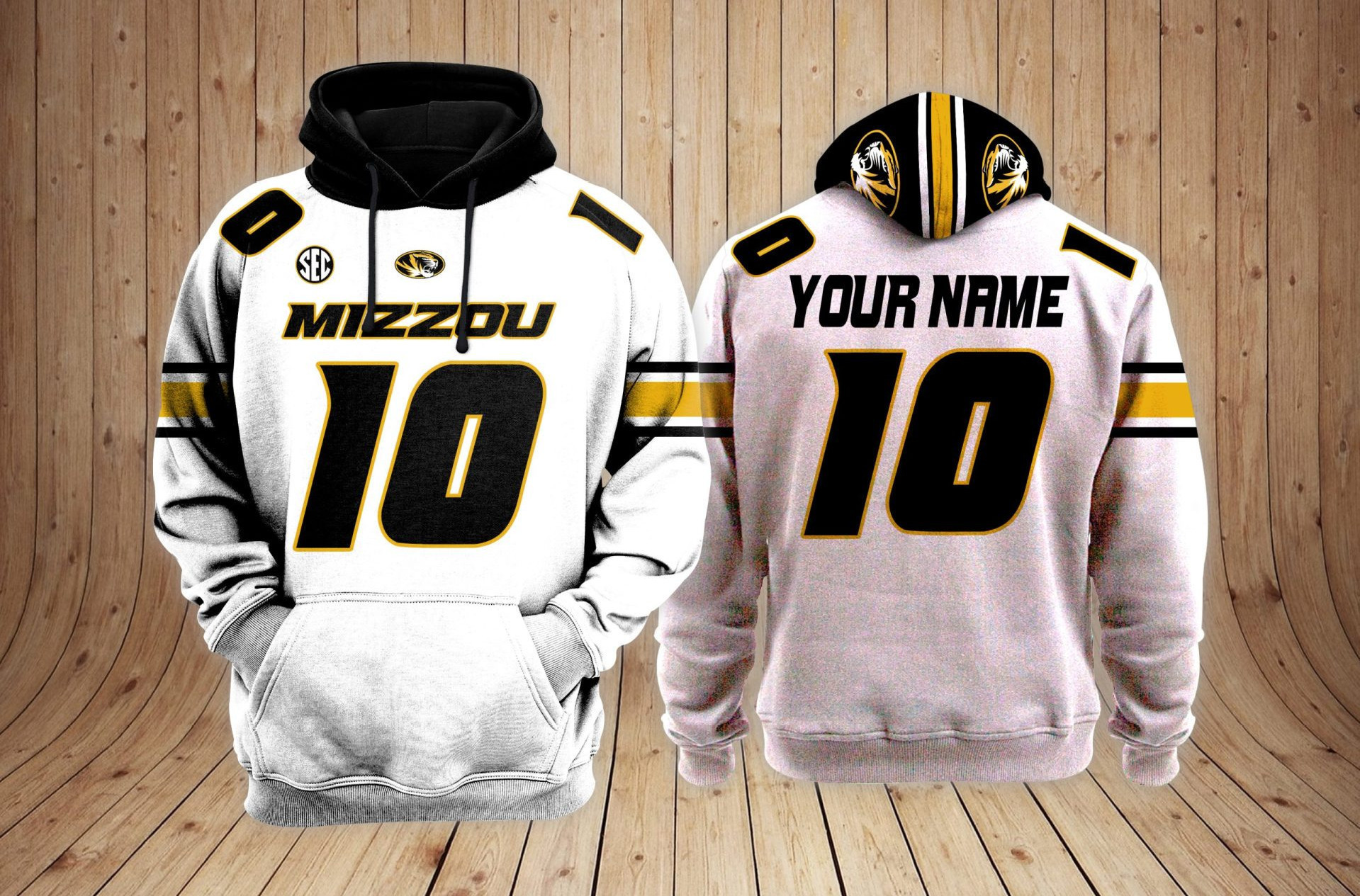 Missouri Tigers Football NCAA Custom 3D Hoodie PT24460
