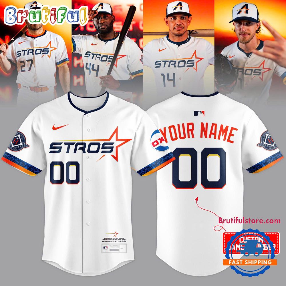 MLB Houston Astros 2025 City Connect The Next Frontier White Jersey Shirt