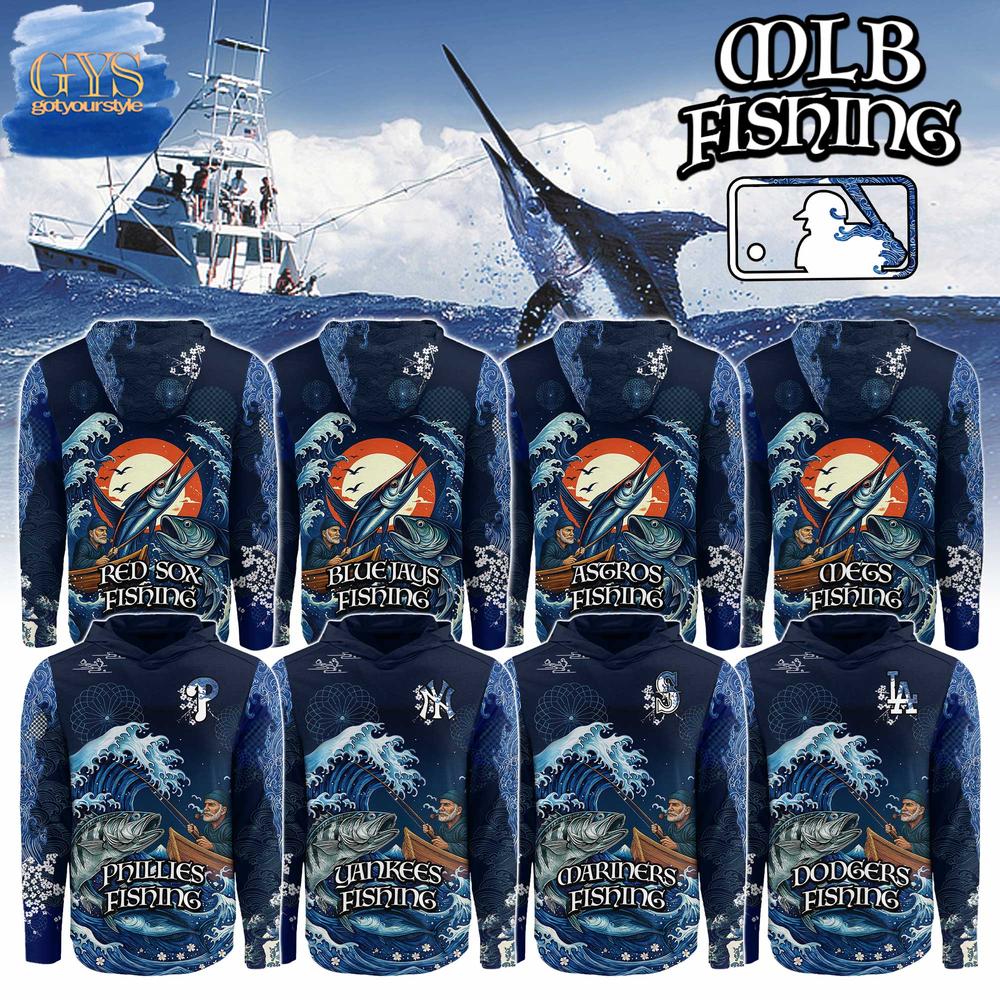 MLB x Wave Hunter Fishing Limited Edition Hoodie Gift For Sport Music Fans