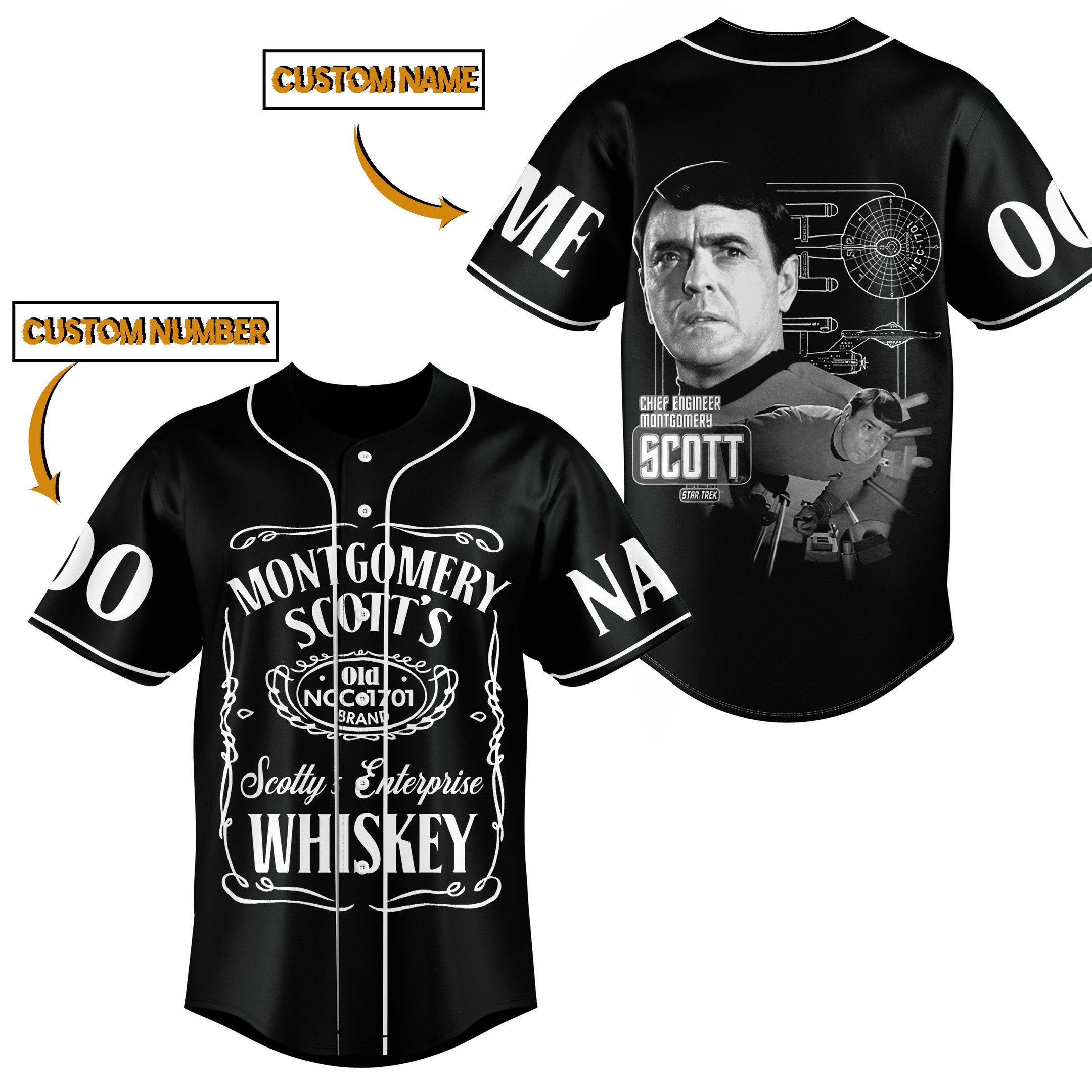 Montgomery Scott Baseball Jersey For Fans