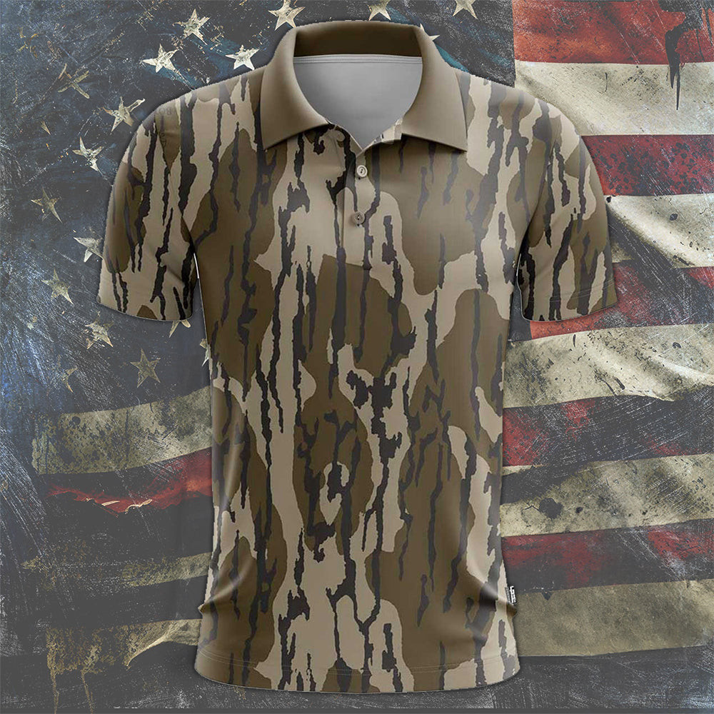 Mossy Oak Camouflage Polo Shirt Golf Polos For Men Gift Ideas For Golf Lovers