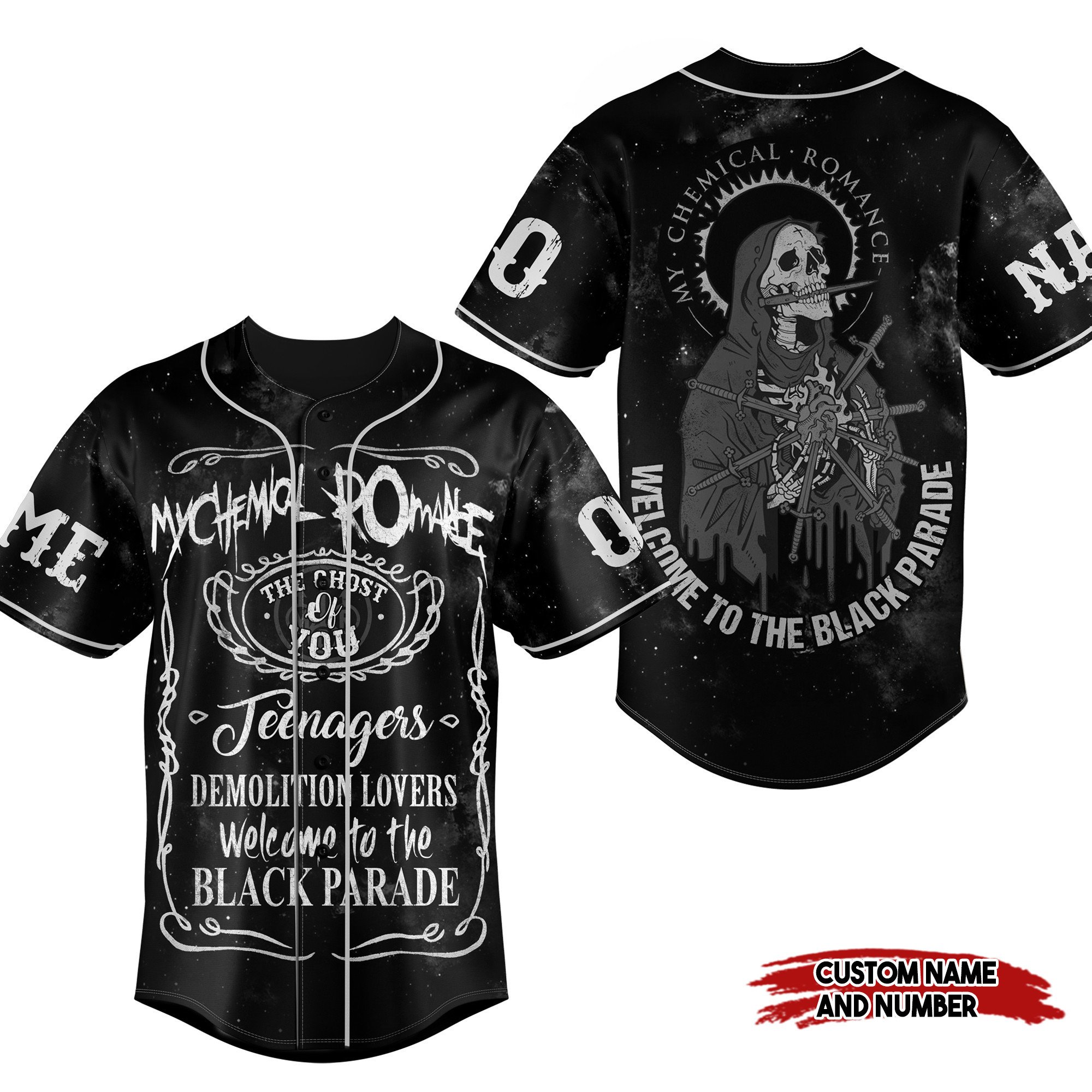 My Chemical Romance Baseball Jersey For Fans