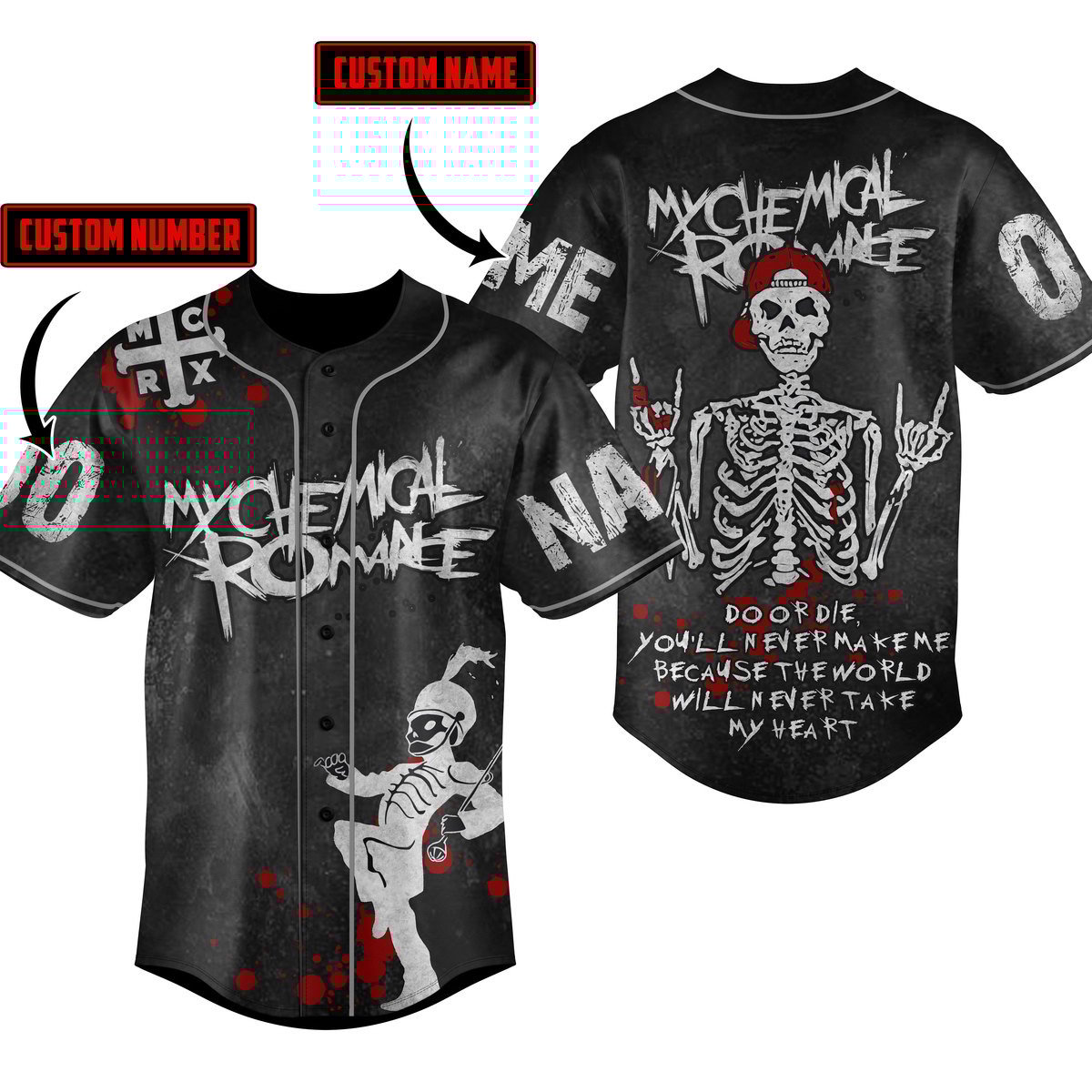 My Chemical Romance Baseball Jersey For Fans