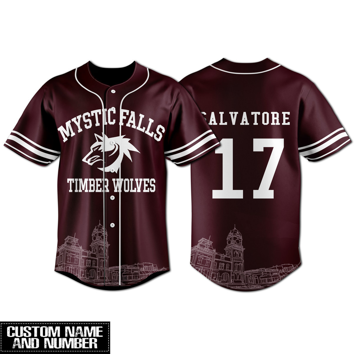 Mystic Falls Timber Wolves Baseball Jersey For Fans