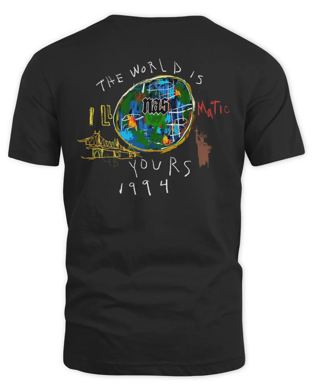 Nas Official Store 30 Years Of Illmatic Black T Shirt Shirt Premium Merchandise