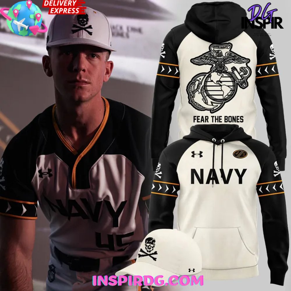 Navy Midshipmen Baseball Fear The Bones Special Hoodie Gift For Sport Music Fans