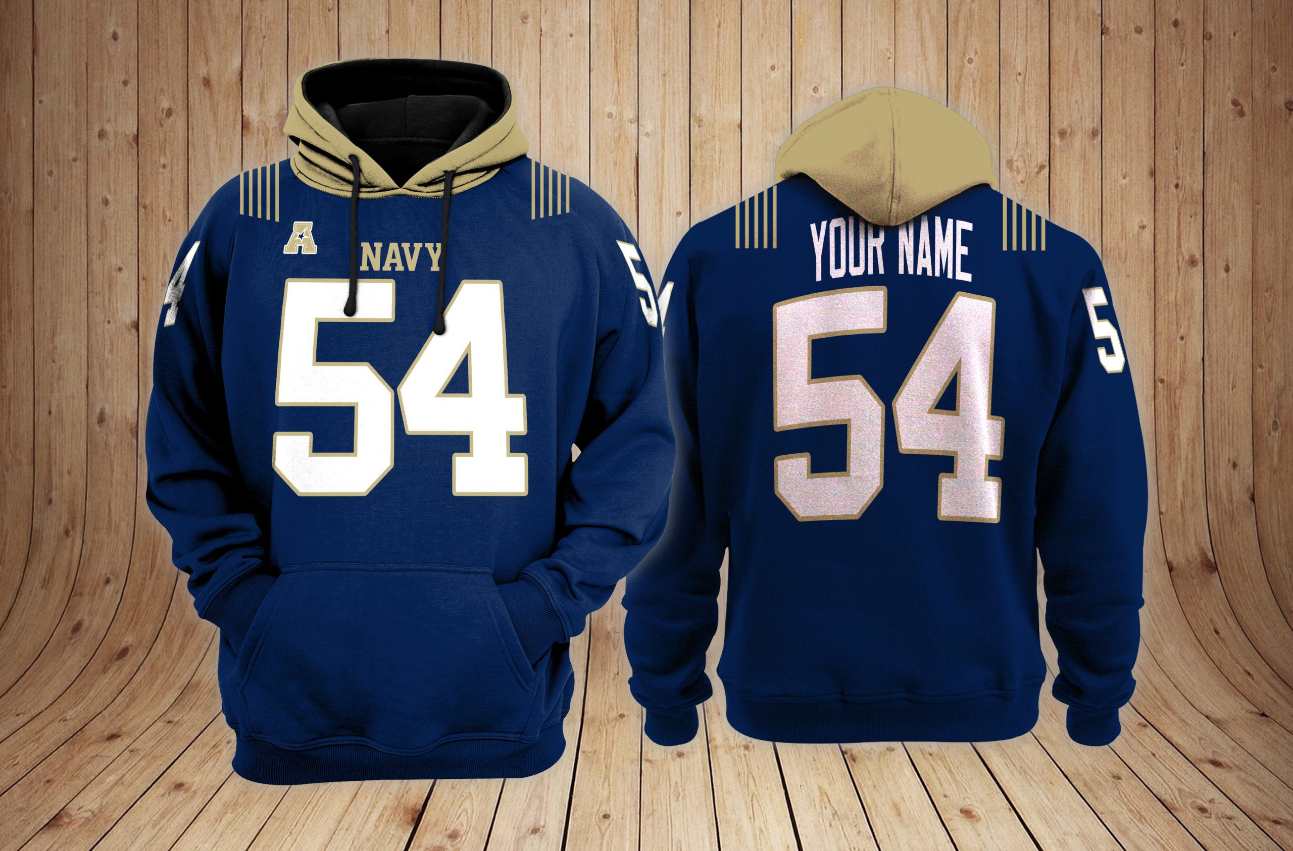 Navy Midshipmen football NCAA Custom 3D Hoodie PT22886 Gift For Sport Music Fans