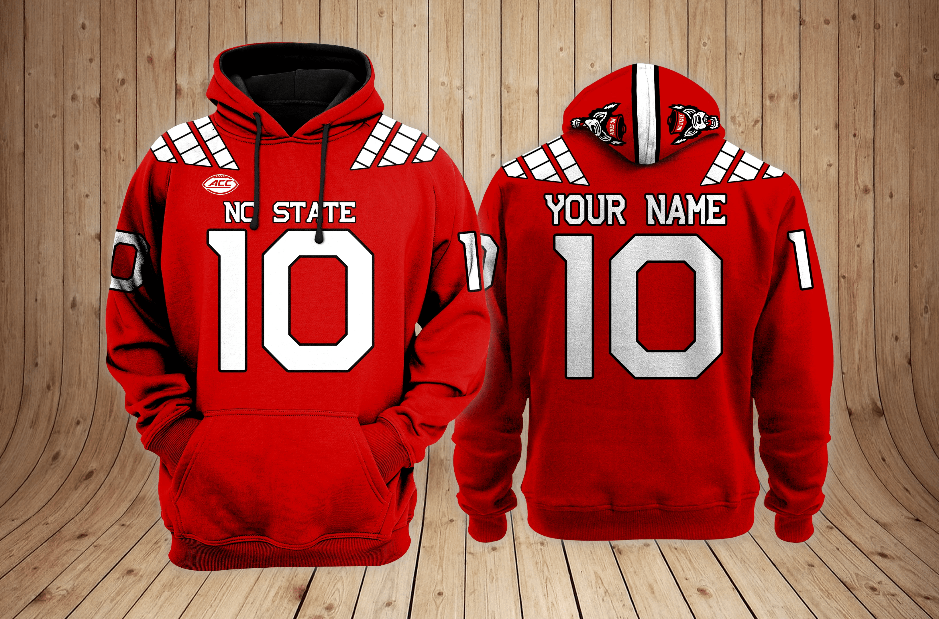 NC State Wolfpack Football Custom 3D printed Sweatshirt Hoodie Zipped Hoodie