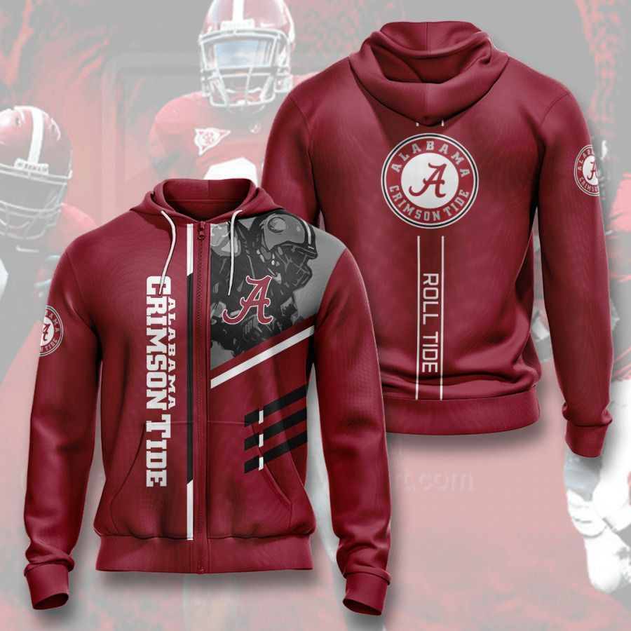 Ncaa- Alabama Crimson Tide Hoodie  Zip Hoodie Version 1604