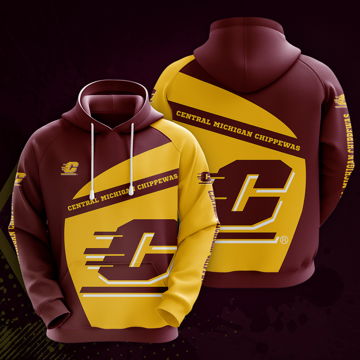 NCAA Central Michigan Chippewas 3D Hoodie