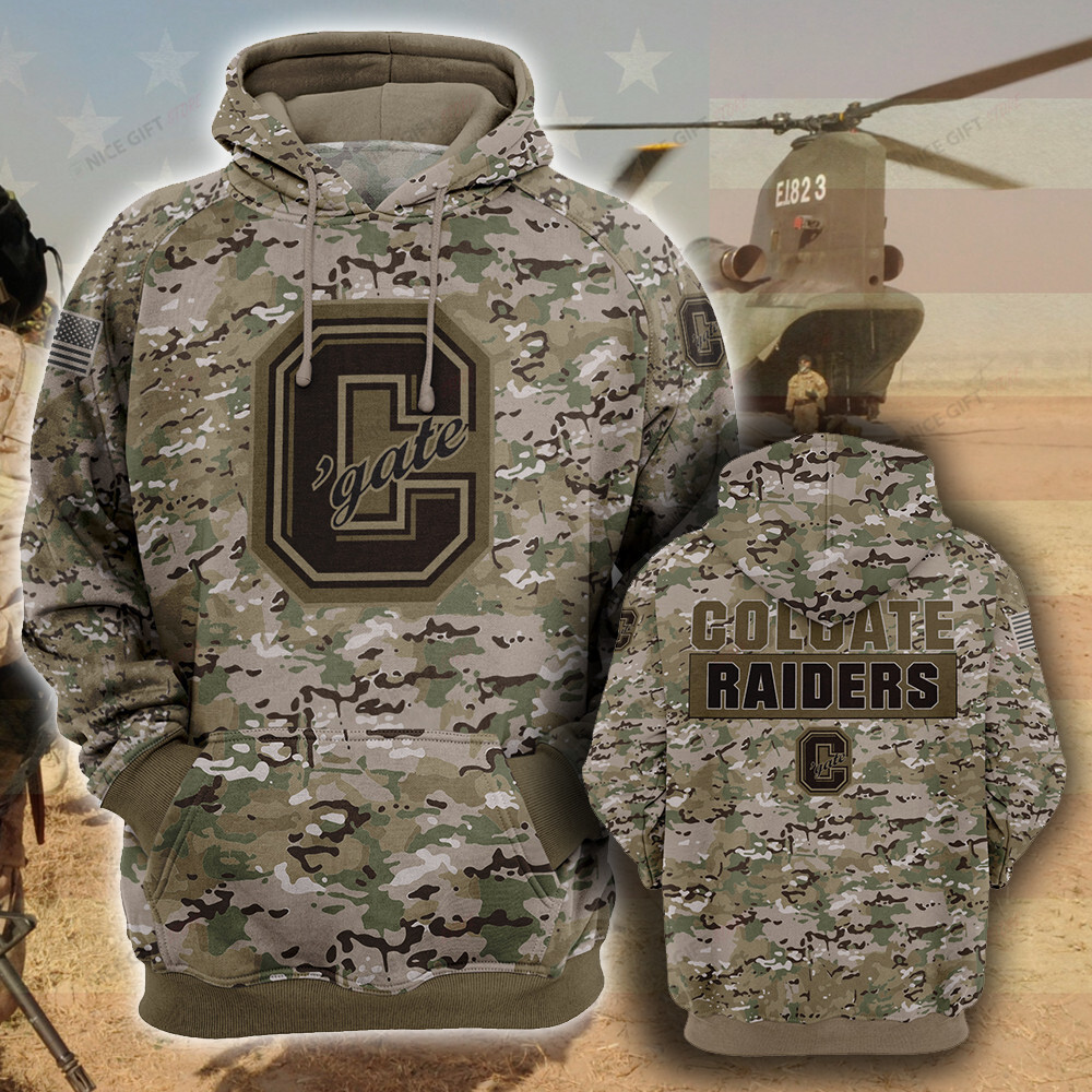 NCAA Colgate Raiders Camouflage 3D Hoodie MTD2T2
