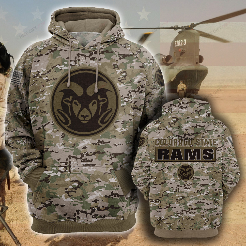 NCAA Colorado State Rams Camouflage 3D Hoodie MTD2T2